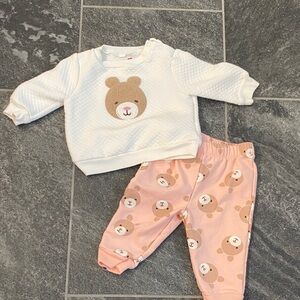 Baby Sweatshirt & Pink Joggers Set